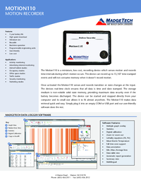 Thumbnail of document Data Sheet - Motion110 Data Logger